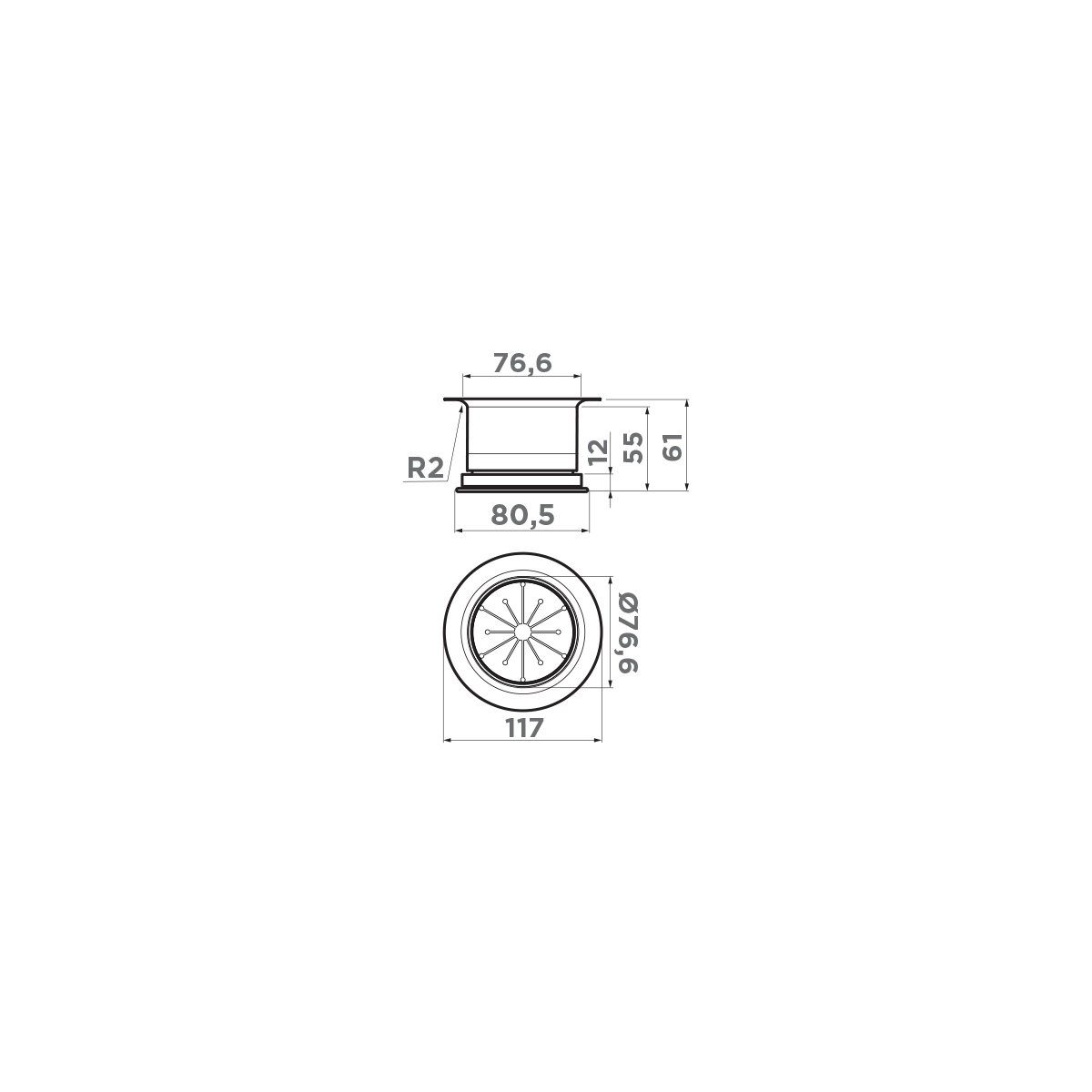 картинка 4956726 Cменная горловина для измельчителя Nagare Omoikiri NA-04-LG от PlazaTech