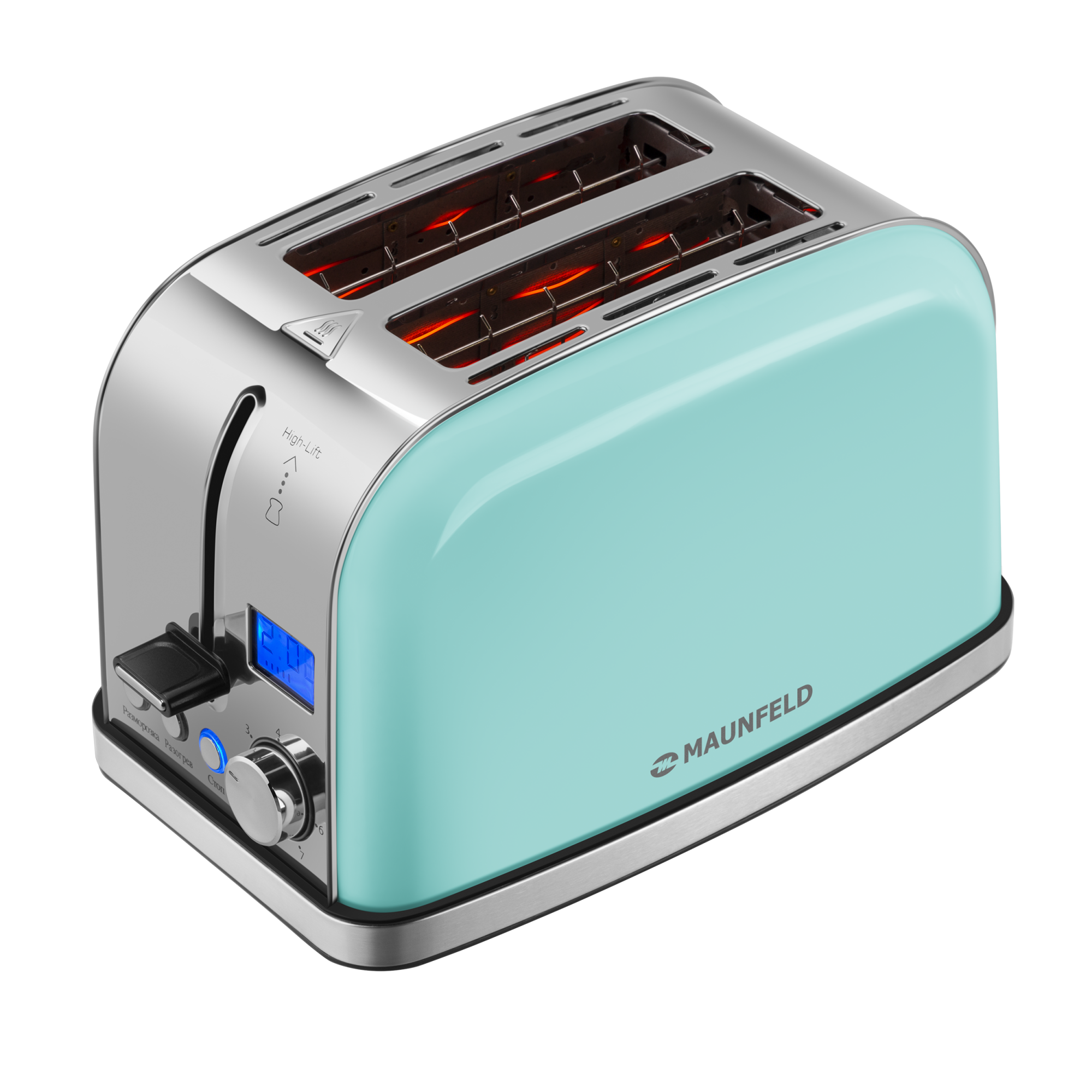 картинка Тостер MAUNFELD MF-821MINT от PlazaTech