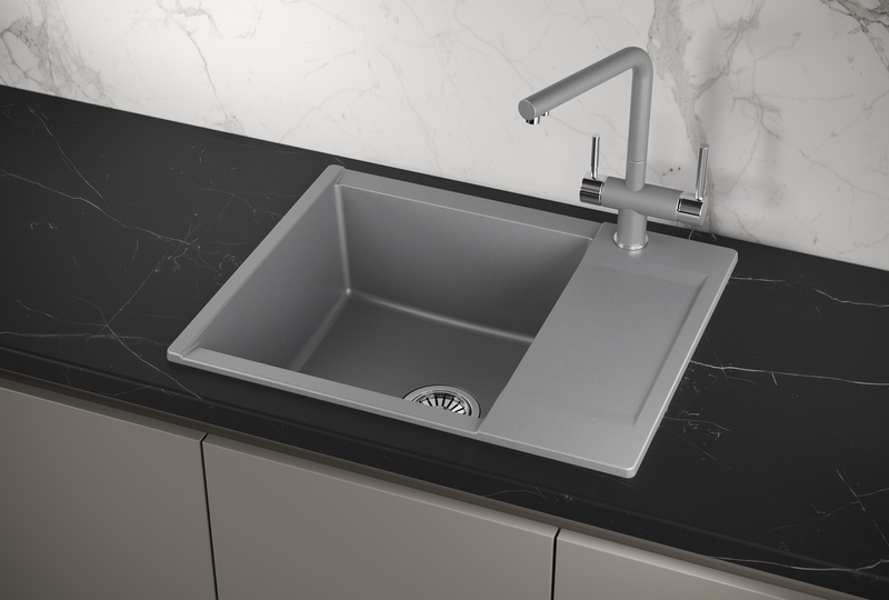 картинка ES-6202, АЛЮМИНИУМ, кухонная мойка, кварц, ESTETICA от PlazaTech