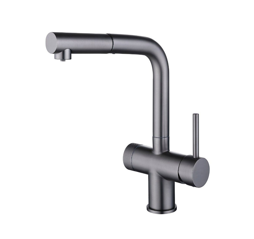картинка ЕС - 7026 PVD Dark, смеситель кухонный от PlazaTech