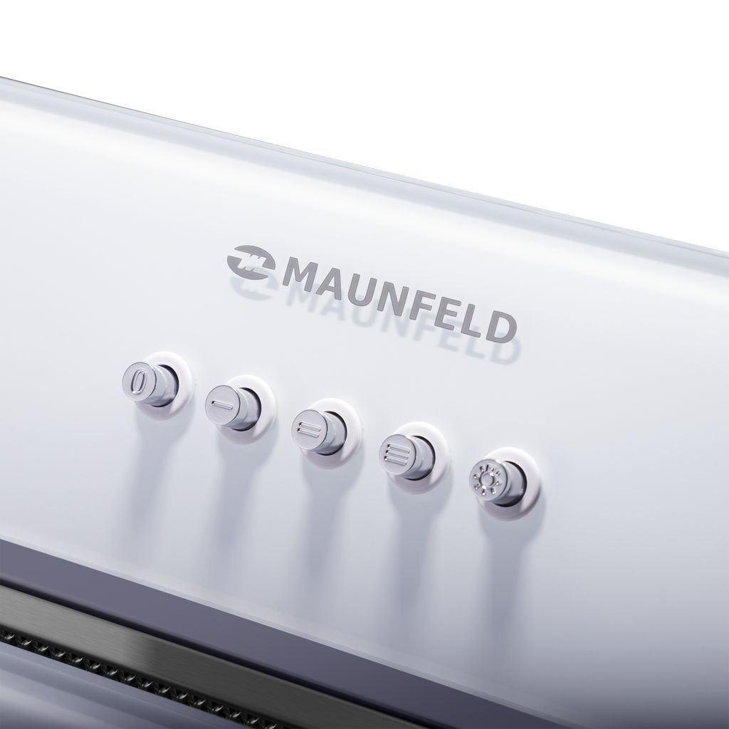 картинка Кухонная вытяжка MAUNFELD TRAPEZE 601GG белый от PlazaTech