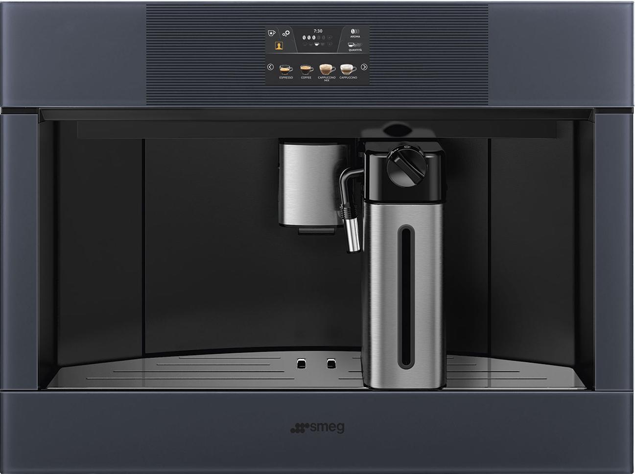 картинка SMEG CMS4104GRU Автоматическая кофемашина, 60 см, высота 45 см, стекло Neptune Grey от PlazaTech